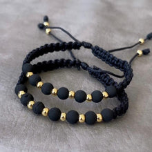 Cargar imagen en el visor de la galería, Pulsera Tejida Black x2