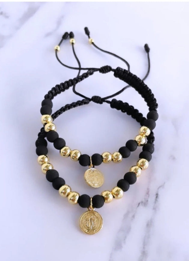 Pareja Pulsera San Benito Black