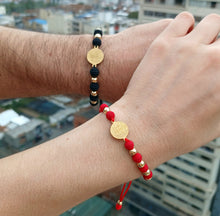 Cargar imagen en el visor de la galería, Pareja Pulsera San Benito Black &amp; Red
