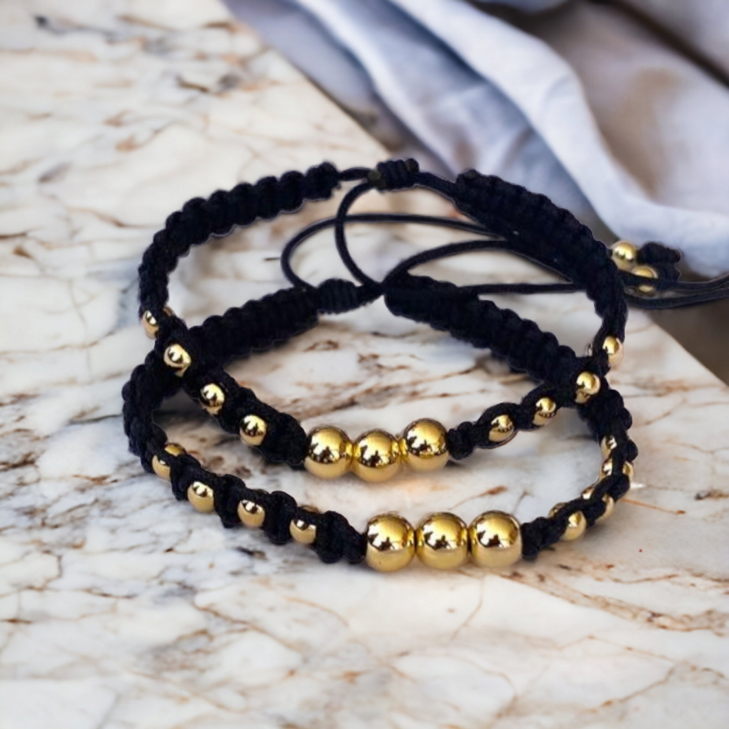 Pulsera Tejida Black x2