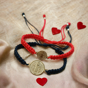 Pareja Pulsera San Benito Black & Red