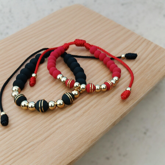 Pareja Pulsera Skym Black & Red