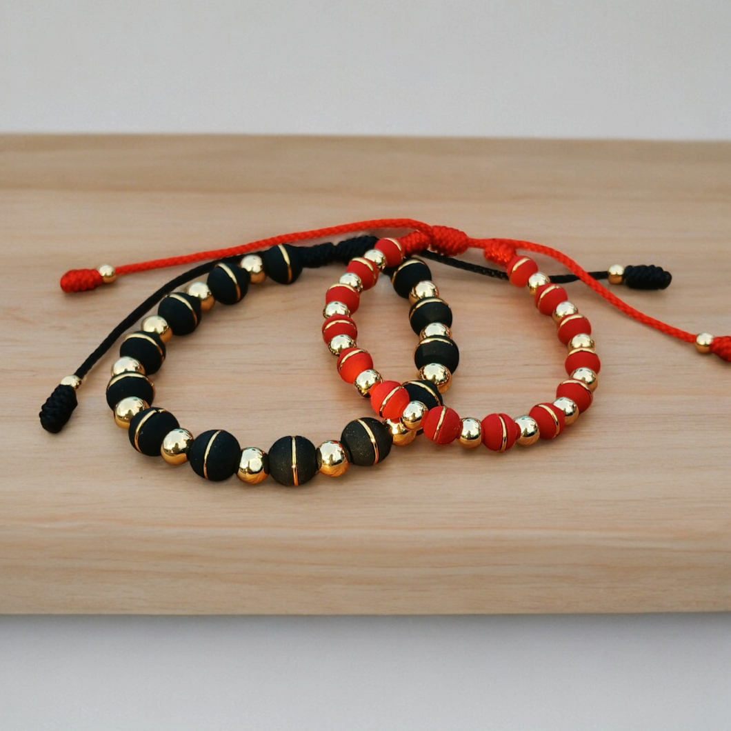 Pareja Pulsera Blay Red & Black