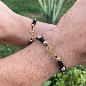 Set Pulsera Infinito Love Black