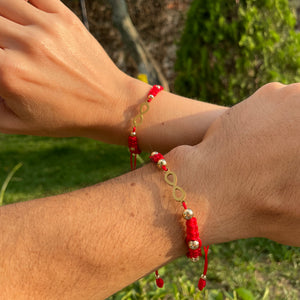 Set Pulsera Infinito Red