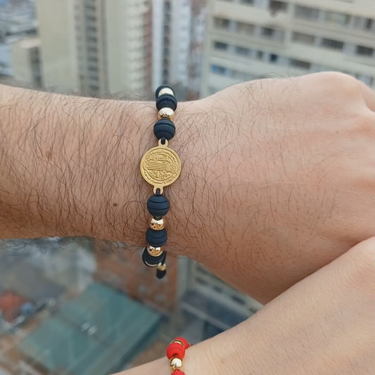 Pareja Pulsera San Benito Black & Red