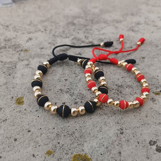 Pareja Pulsera Dayky Black & Red