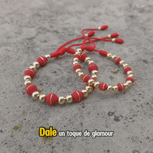 Cargar y reproducir el video en el visor de la galería, Pareja Pulsera Dayky Red
