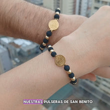 Cargar y reproducir el video en el visor de la galería, Pareja Pulsera San Benito Black
