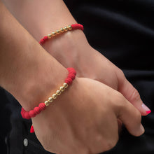 Cargar imagen en el visor de la galería, Pareja Pulsera Golden &amp; Red
