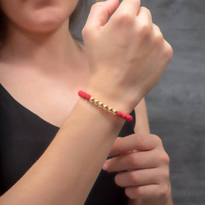 Pareja Pulsera Golden Black - Red