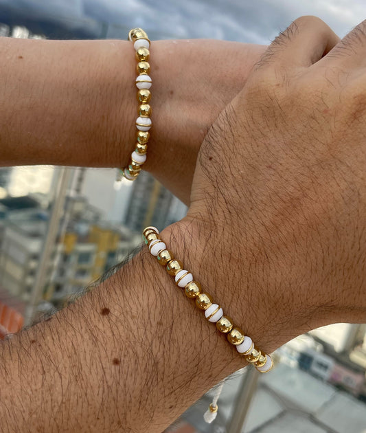 Pareja Pulsera Dayky White