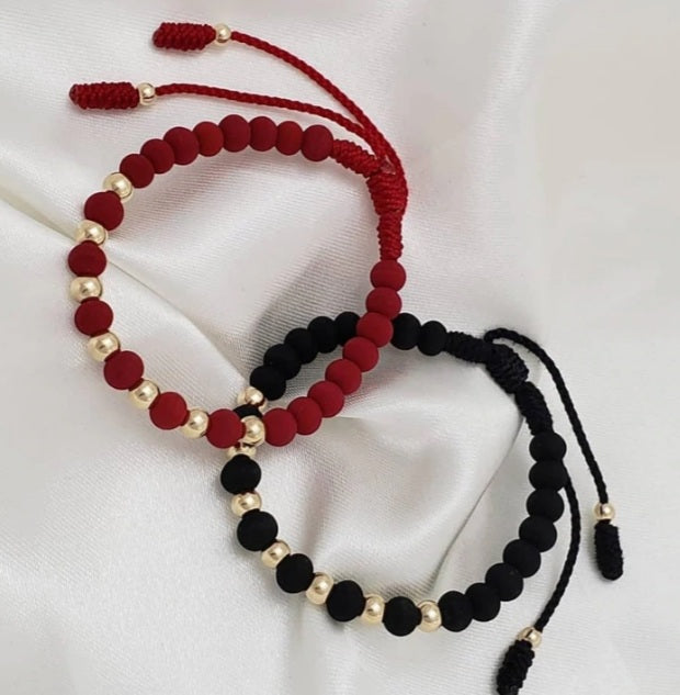 Pareja Pulsera Lavys Black & Red