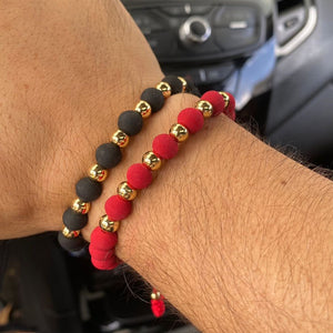 Pareja Pulsera Lavys Black & Red