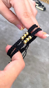 Pulsera Tejida Black x2