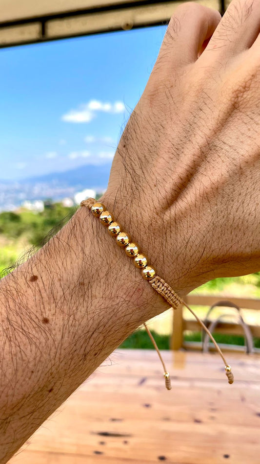 Pareja Pulsera Beige x2