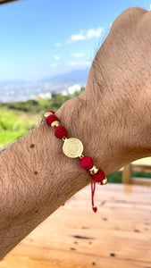 Pareja Pulsera San Benito Red x2