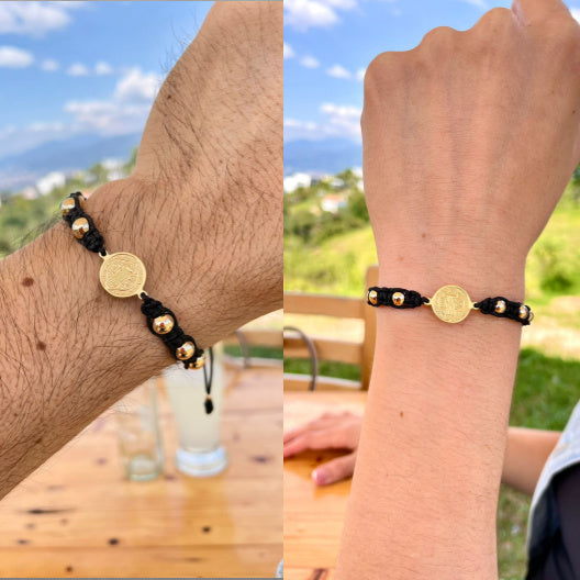 Pareja Pulsera San Benito Black x2